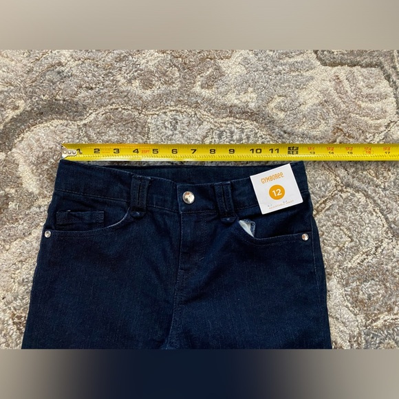 Gymboree Girls Jeans Size 12 New Zipper Dark Wash Denim School Pockets Straight - Picture 4 of 7